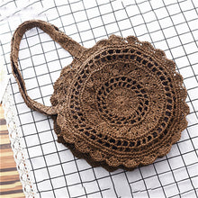 Load image into Gallery viewer, Bohemian Straw Bags for Women Circle Beach Handbags Summer Rattan Shoulder Bags Handmade Knitted Travel Big Totes Bag 2019 New