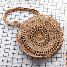 Load image into Gallery viewer, Bohemian Straw Bags for Women Circle Beach Handbags Summer Rattan Shoulder Bags Handmade Knitted Travel Big Totes Bag 2019 New