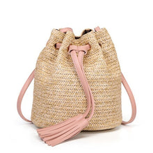 Load image into Gallery viewer, Bohemian Straw Bags for Women Circle Beach Handbags Summer Rattan Shoulder Bags Handmade Knitted Travel Big Totes Bag 2019 New