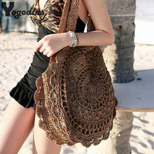 Load image into Gallery viewer, Bohemian Straw Bags for Women Circle Beach Handbags Summer Rattan Shoulder Bags Handmade Knitted Travel Big Totes Bag 2019 New